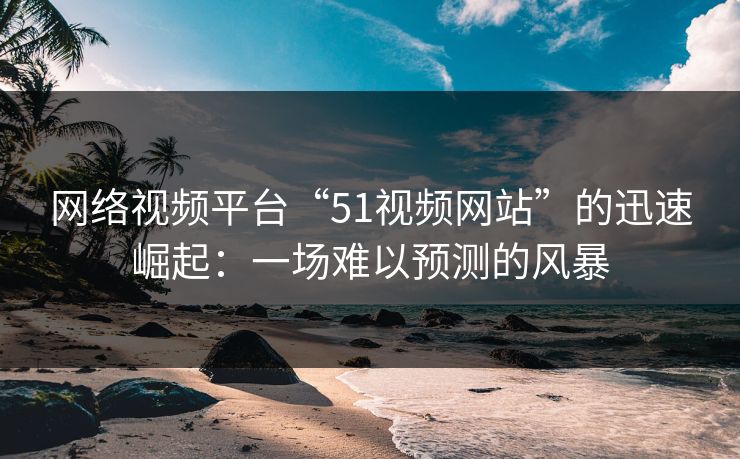 网络视频平台“51视频网站”的迅速崛起：一场难以预测的风暴